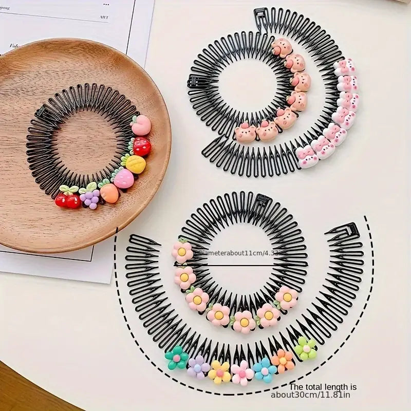 Colorful Circular Comb Headband for Girls