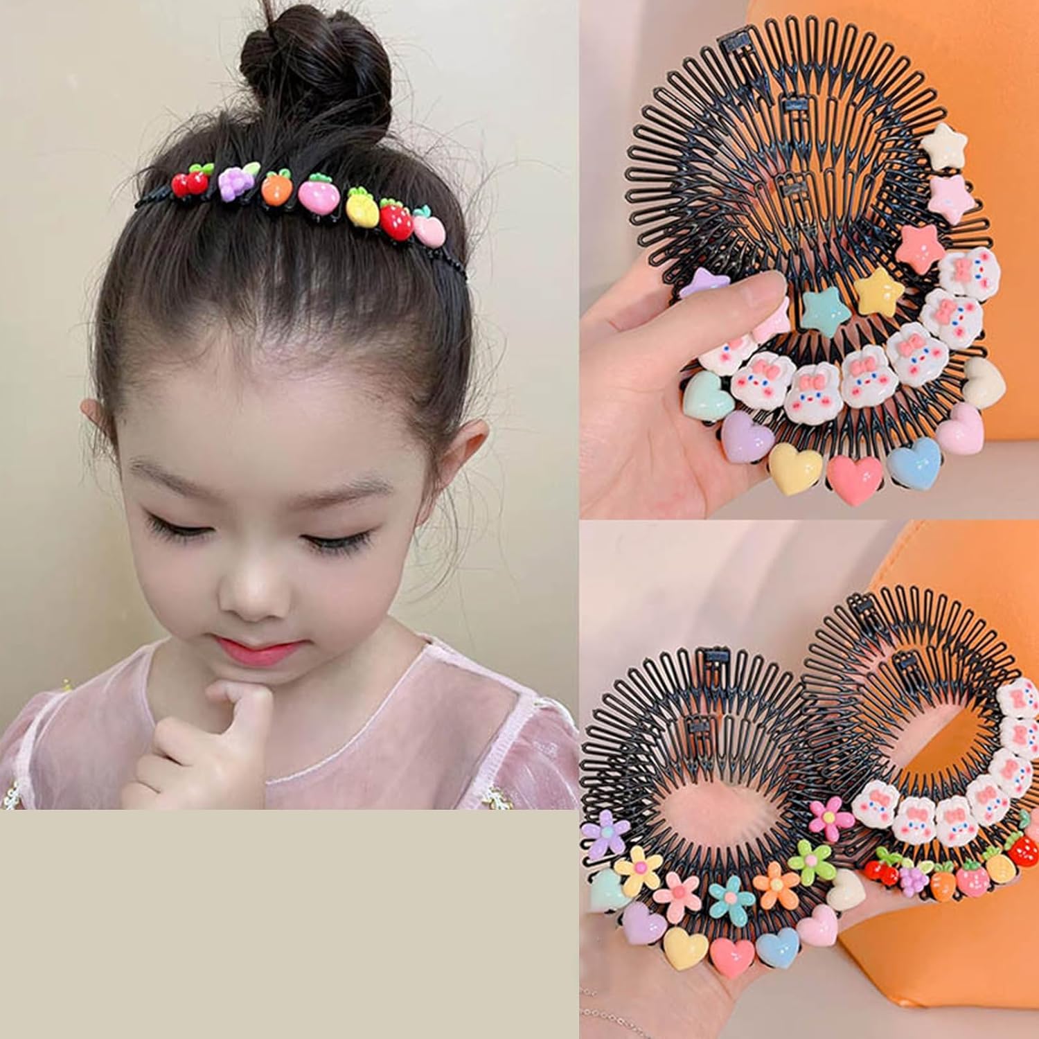 Colorful Circular Comb Headband for Girls