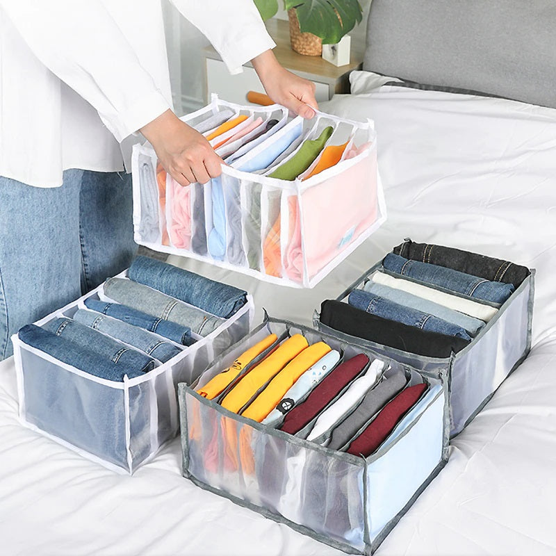 Wardrobe Clothes Compartment Boxes / Jeans Storage Box