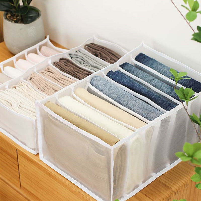 Wardrobe Clothes Compartment Boxes / Jeans Storage Box