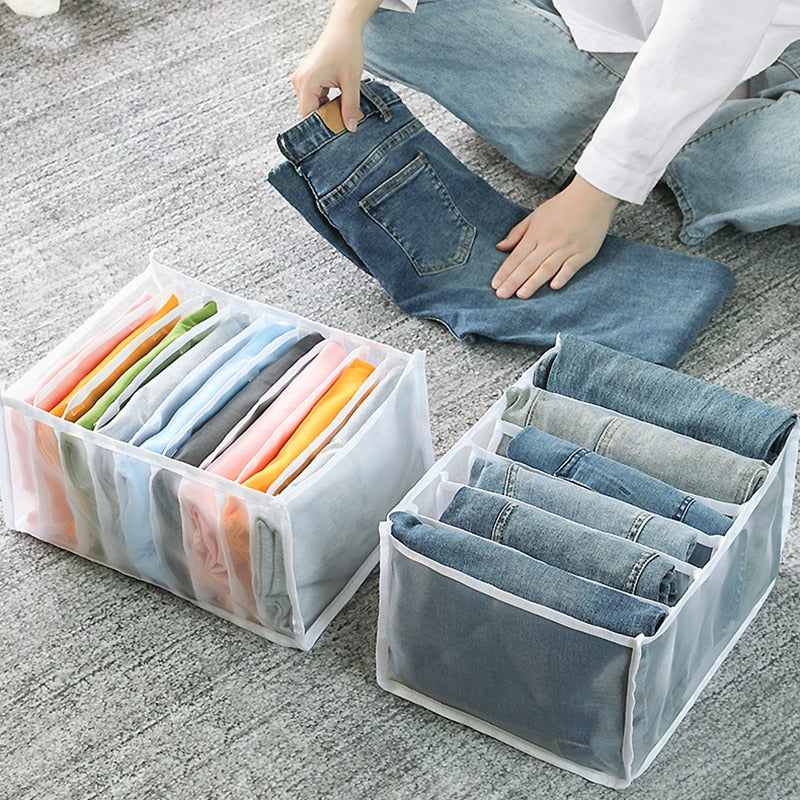 Wardrobe Clothes Compartment Boxes / Jeans Storage Box