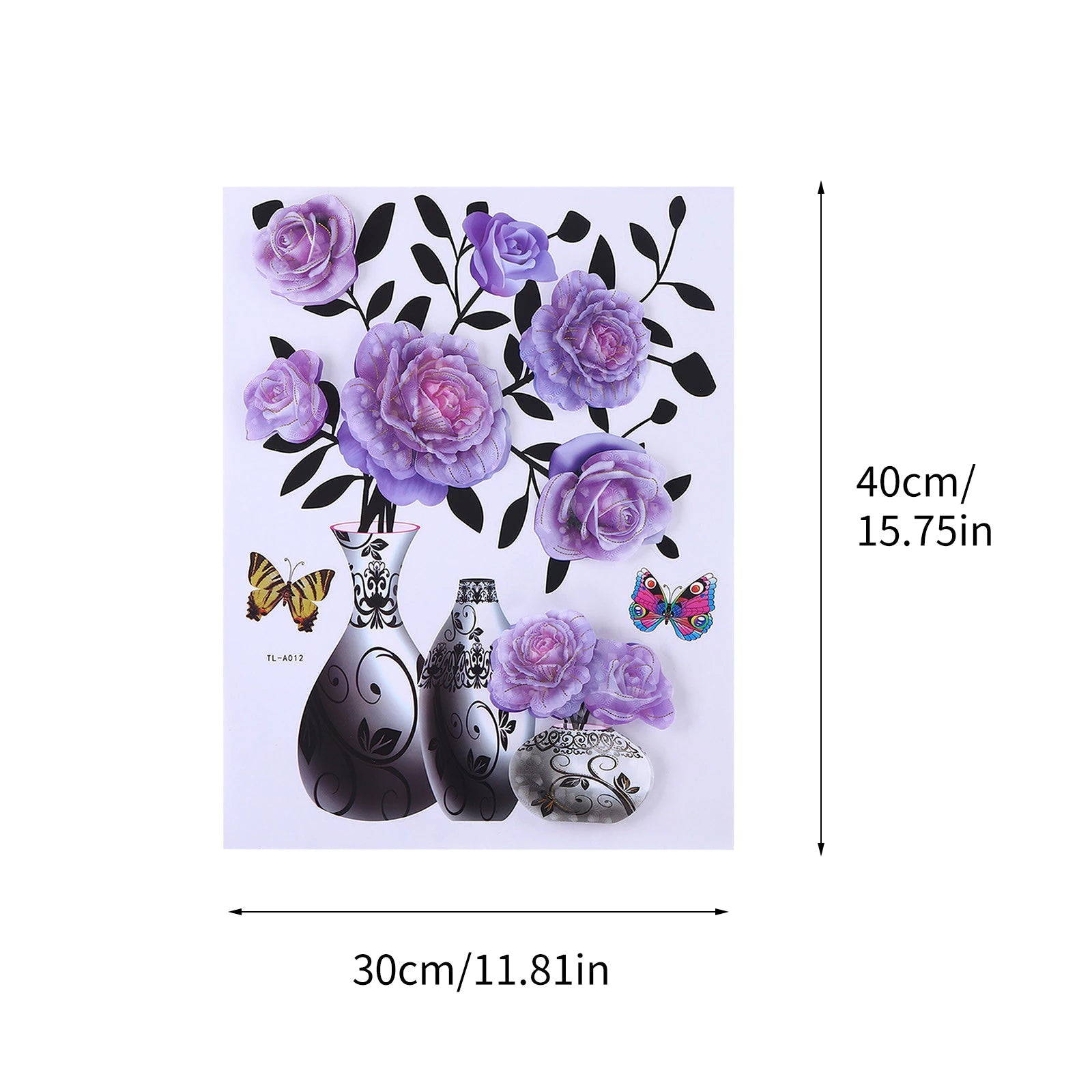 3D Flower Decorative Stickers ( Multi color )